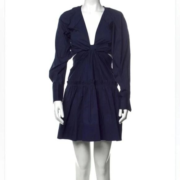 JASON‎ WU V Neck Mini Dress Navy Size Xs NWT - Picture 1 of 6